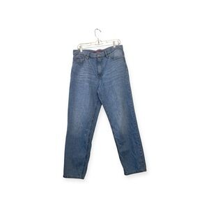 Women’s Lucky Brand Pinstriped, Boy Midrise Relaxed Straight jeans, size 10/30